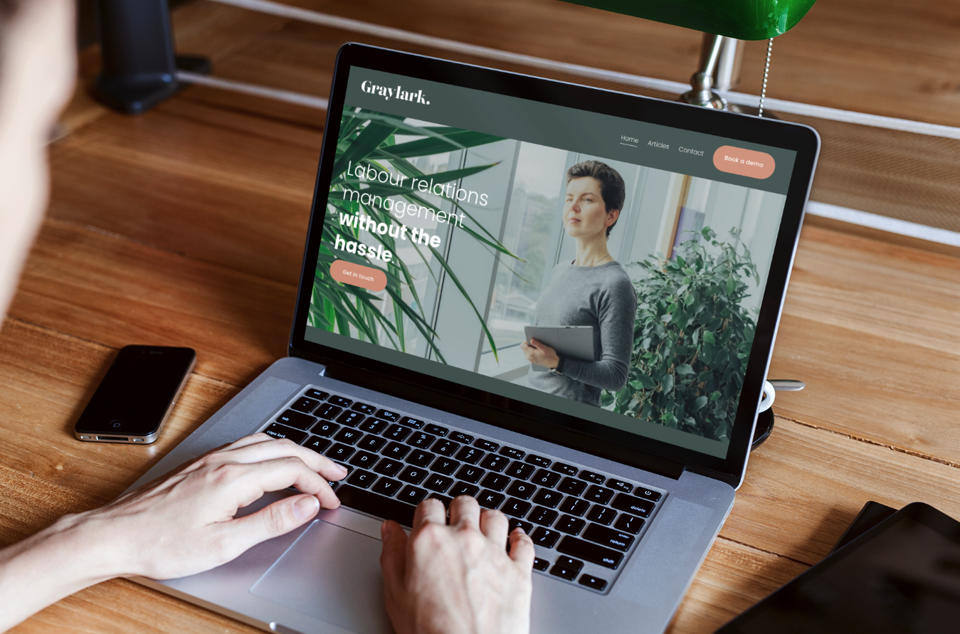 Graylark platform features on screen